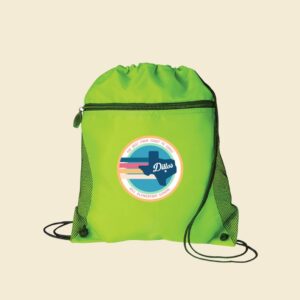 Neon Green Drawstring Backpack